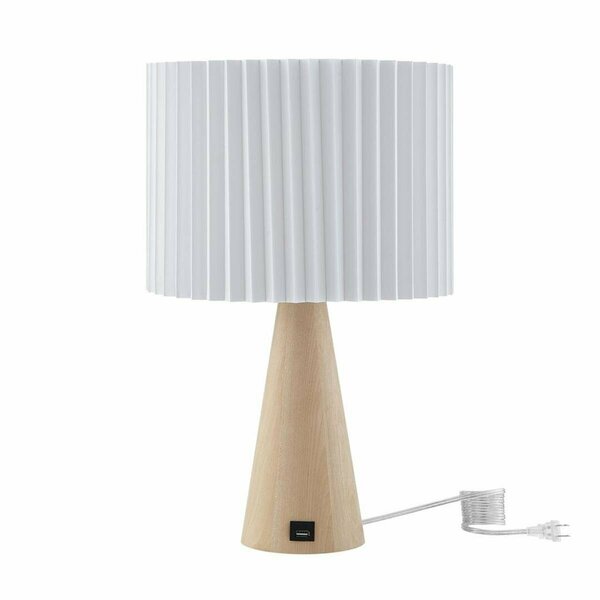 Lighting Business Maylee Wood Base Table Lamp, Ivory LI3649197